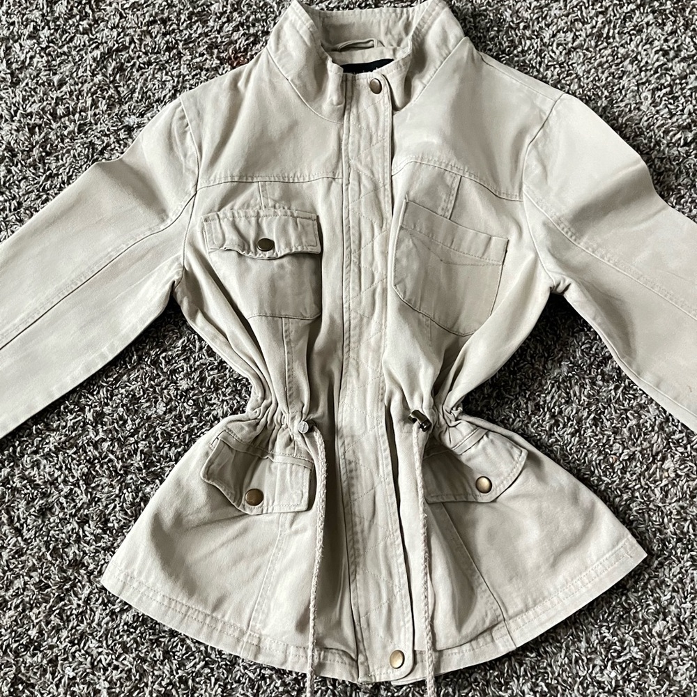 Thrifted beige jacket